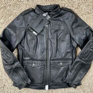 Harley-Davidson Black Leather Biker Jacket